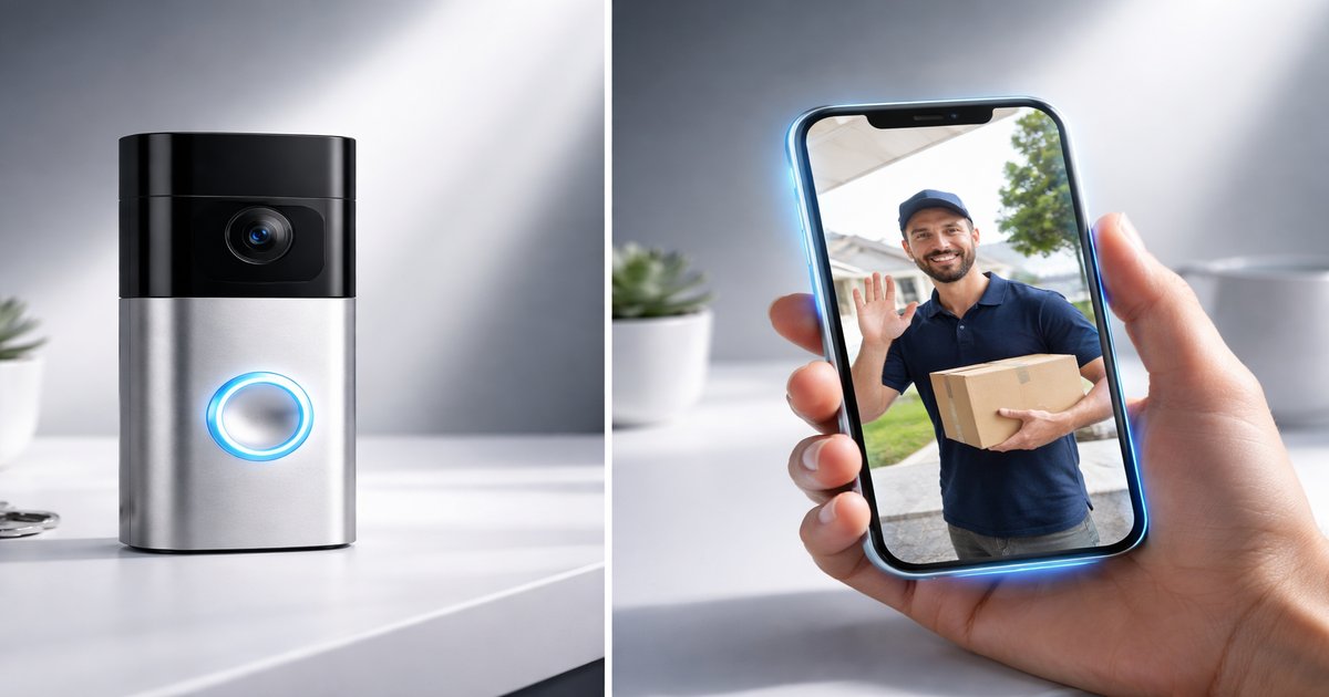 ring doorbell in use