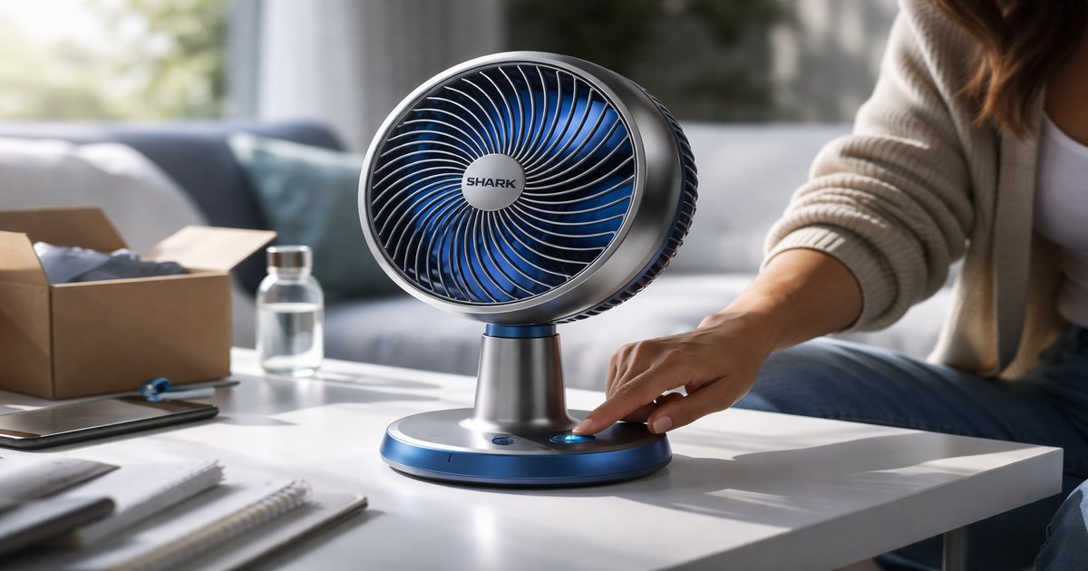 shark flexbreeze fan in use