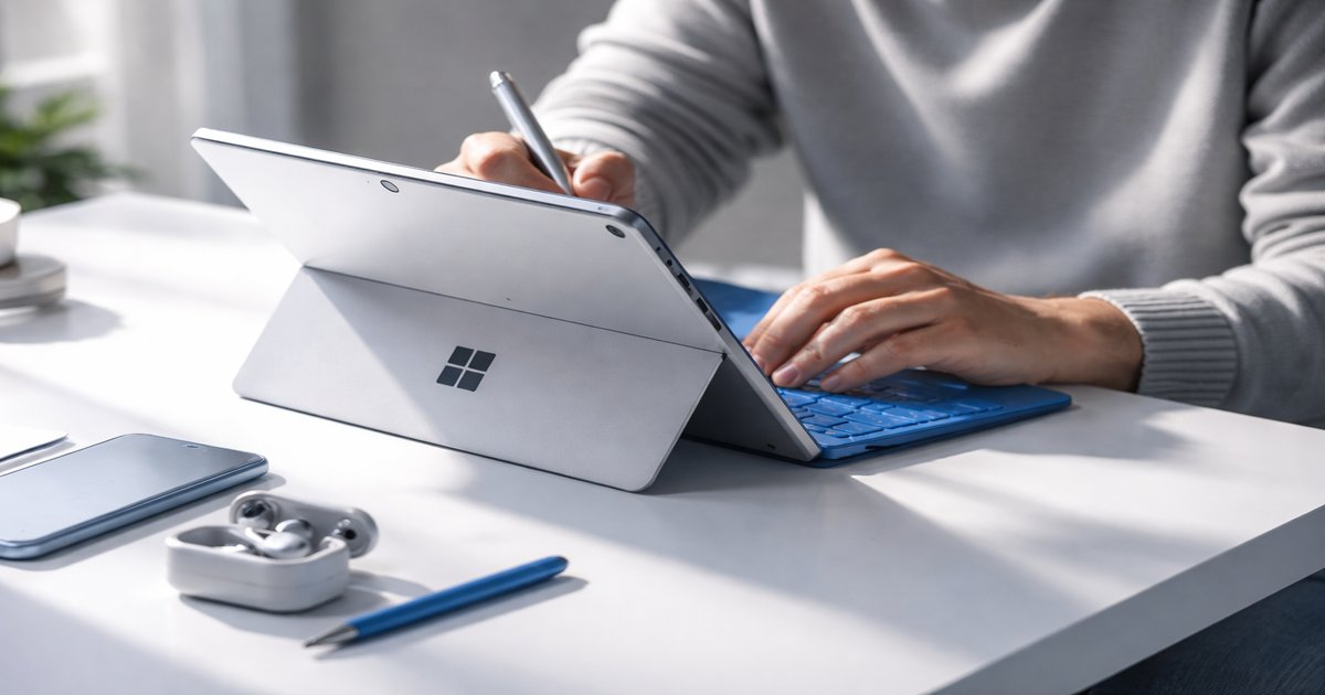 microsoft tablet in use