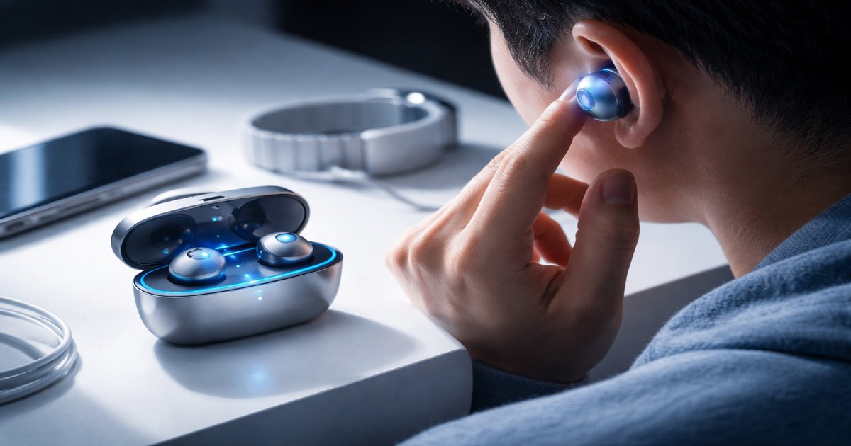 earbuds in use