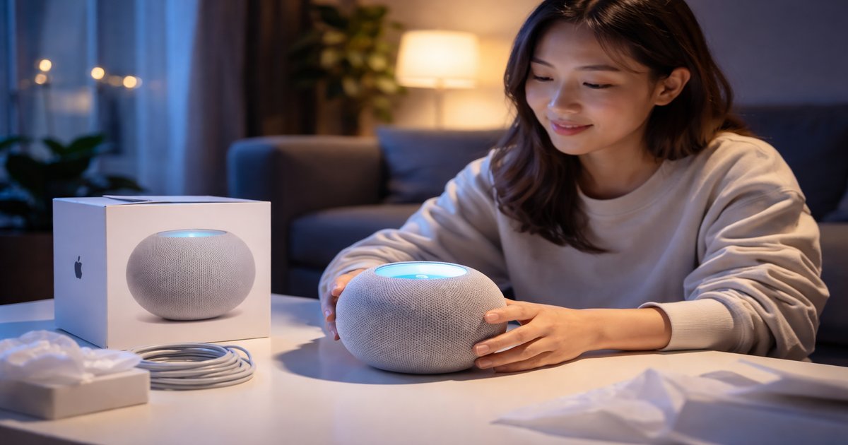 apple homepod in use